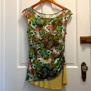 Anthropologie Sleeveless Flower Top Size M
